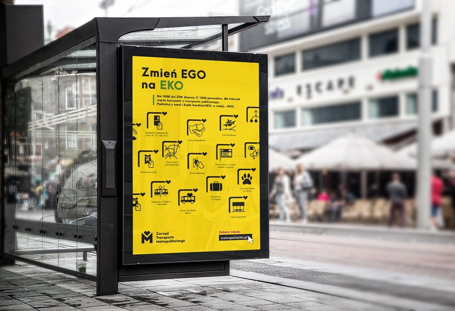 Grafika artykułu: „Zmień EGO na EKO“ – pod takim hasłem ZTM rozpoczyna kampanię i cykl inicjatyw w ramach Europejskiego Tygodnia Mobilności [Aktualizacja 21.09]
