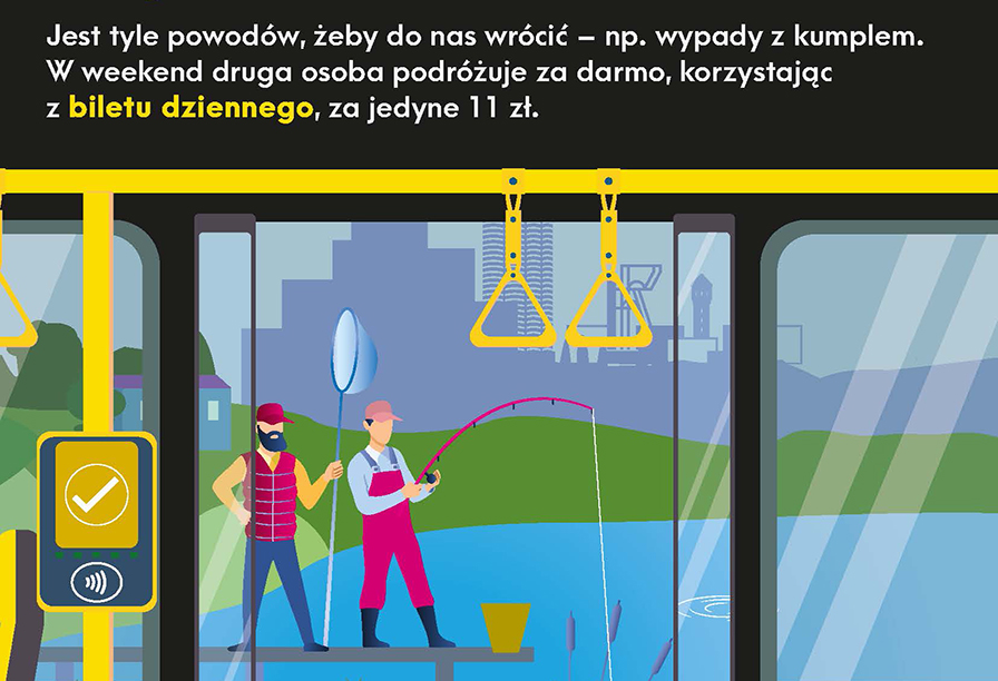 Artwork of the article Wakacyjnie do kąpielisk. „Otwieramy szeroko drzwi“ i – w klimacie już wakacyjnym – zapraszamy do komunikacji miejskiej