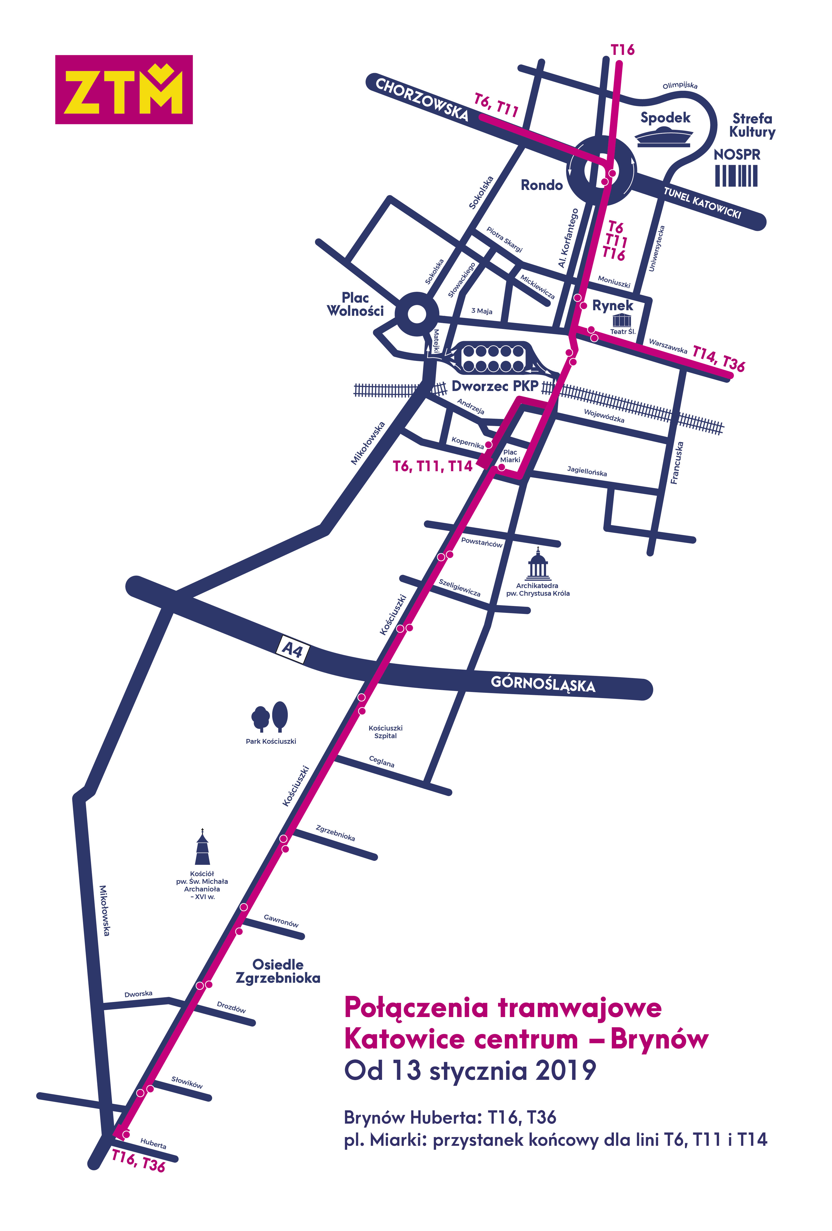 Mapa tramwaje